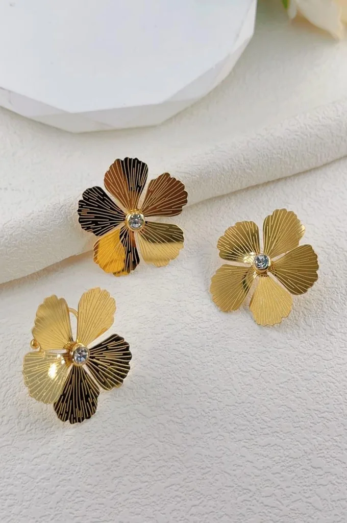 Boucle d’oreilles + Bague LILAS